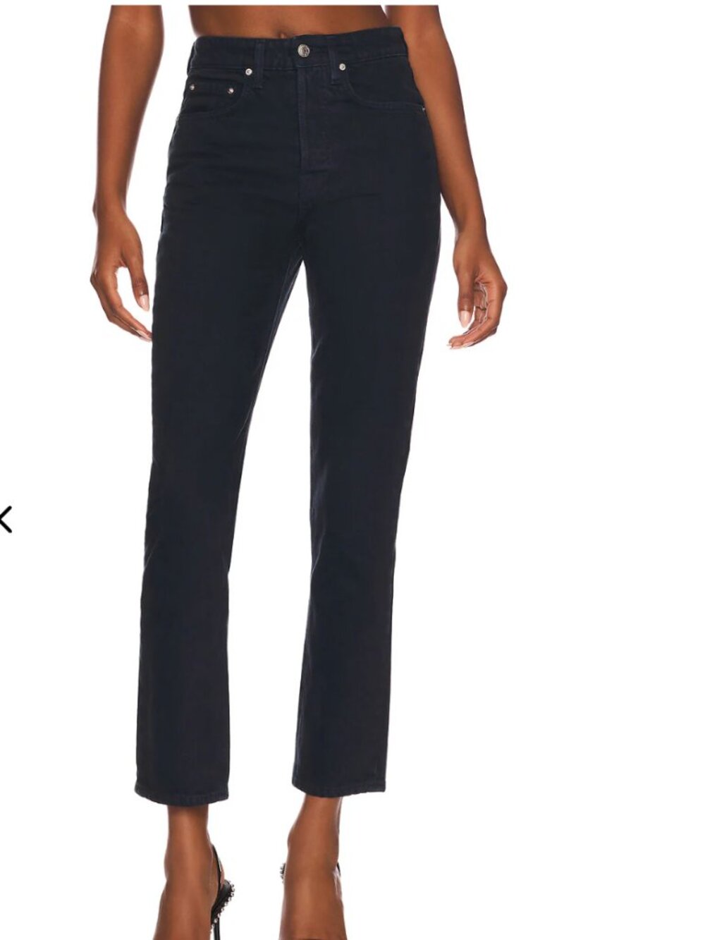Grlfrnd Karolina High Rise Straight Crop Jeans in Presido size 30